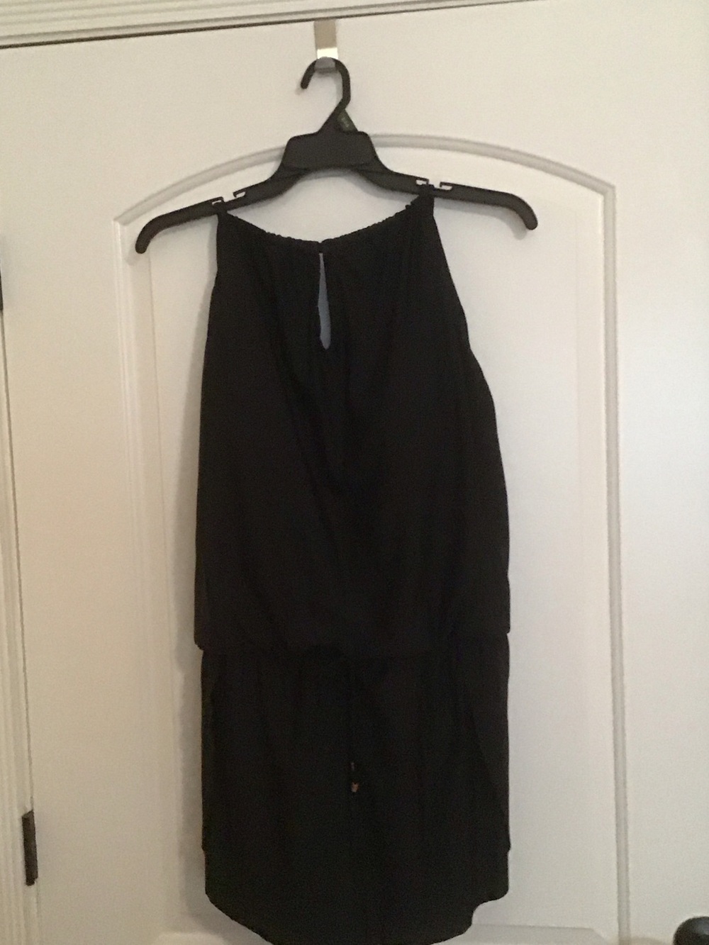 NOWT Time and Tru Black One-Piece Swimdress with Adjustable Straps